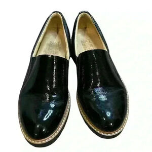 Naturalizer Effie Platform Loafers Slip On Patent  Leather Black Womens Size 6